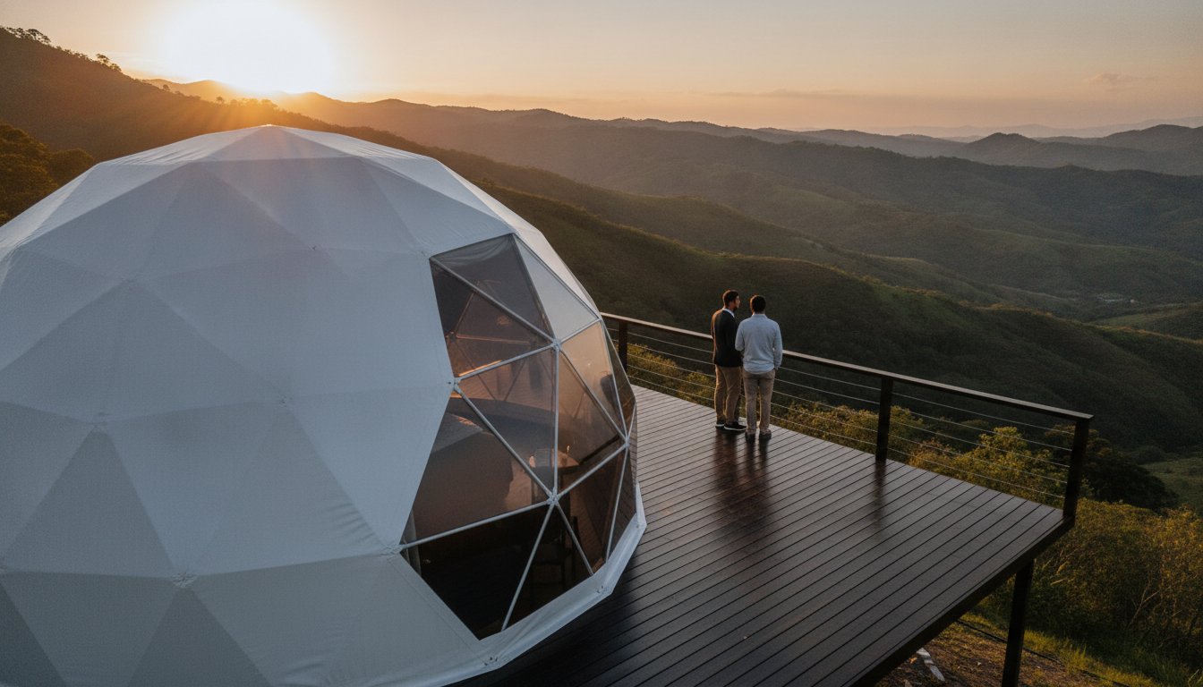 Domos para glamping Colombia: Guía completa de fabricación y diseño 2026