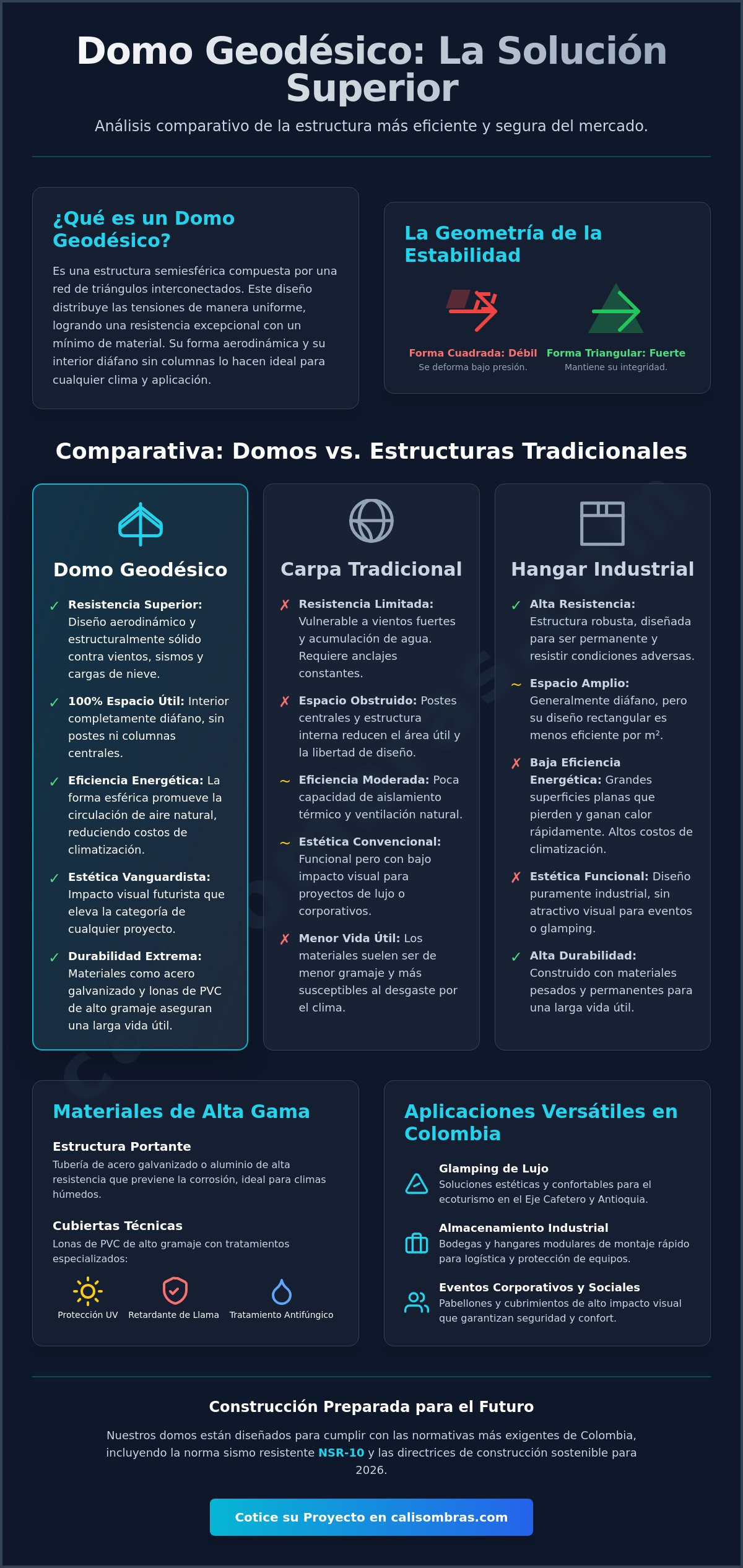Domos geodésicos: La guía definitiva sobre su diseño y ventajas en 2026