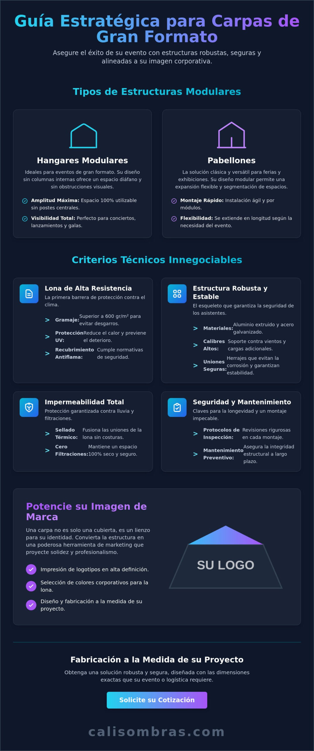 Carpas grandes para eventos: Guía de soluciones estructurales y venta en Colombia 2026
