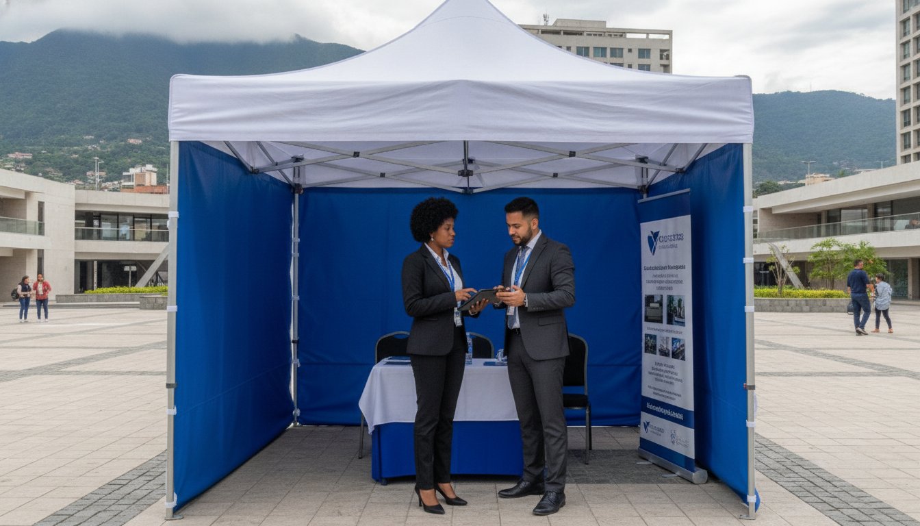 Carpas para puntos de información: Guía de compra y personalización 2026
