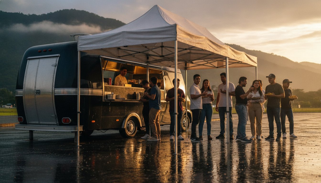 Carpas para food trucks en Colombia: Guía de resistencia y diseño 2026
