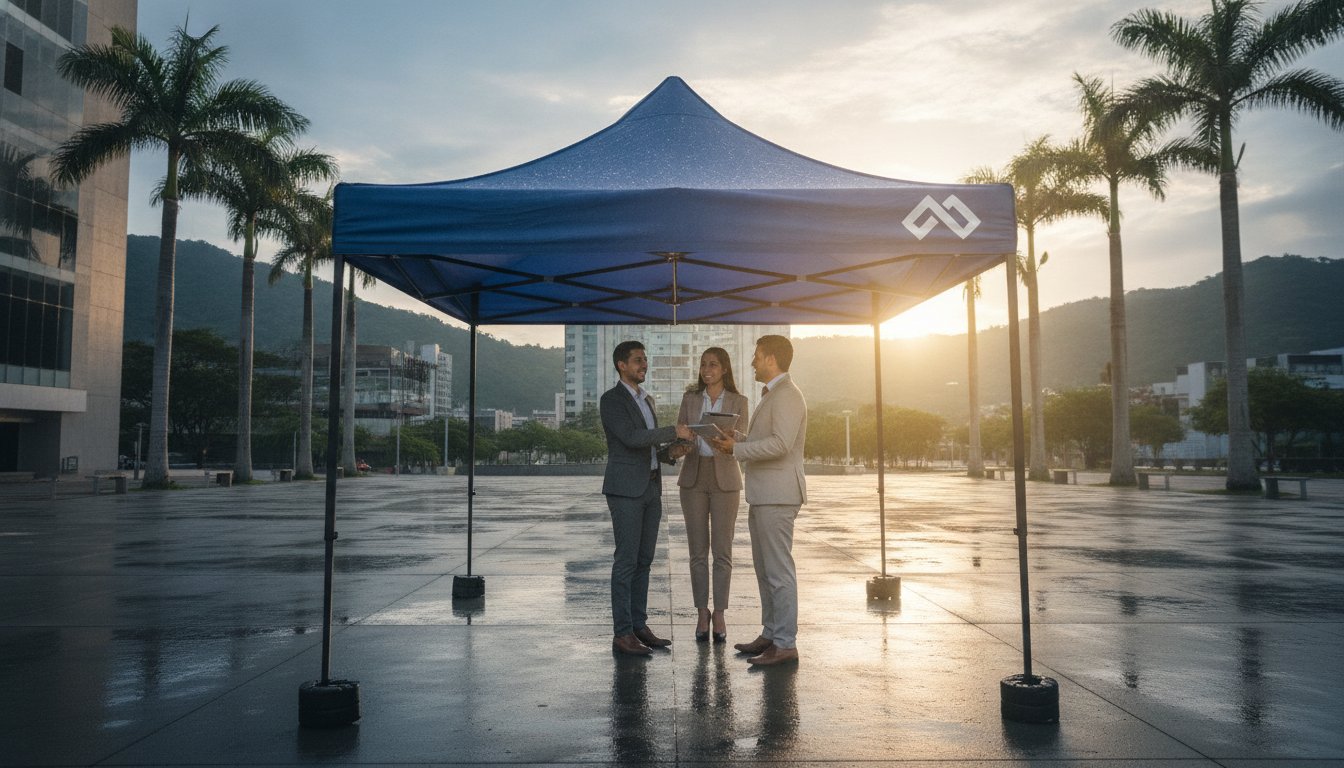 Carpas plegables de uso comercial: Guía de resistencia y personalización 2026